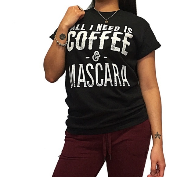 ๐๐2X HP๐๐Coffee & Mascara Tee - Picture 2 of 5